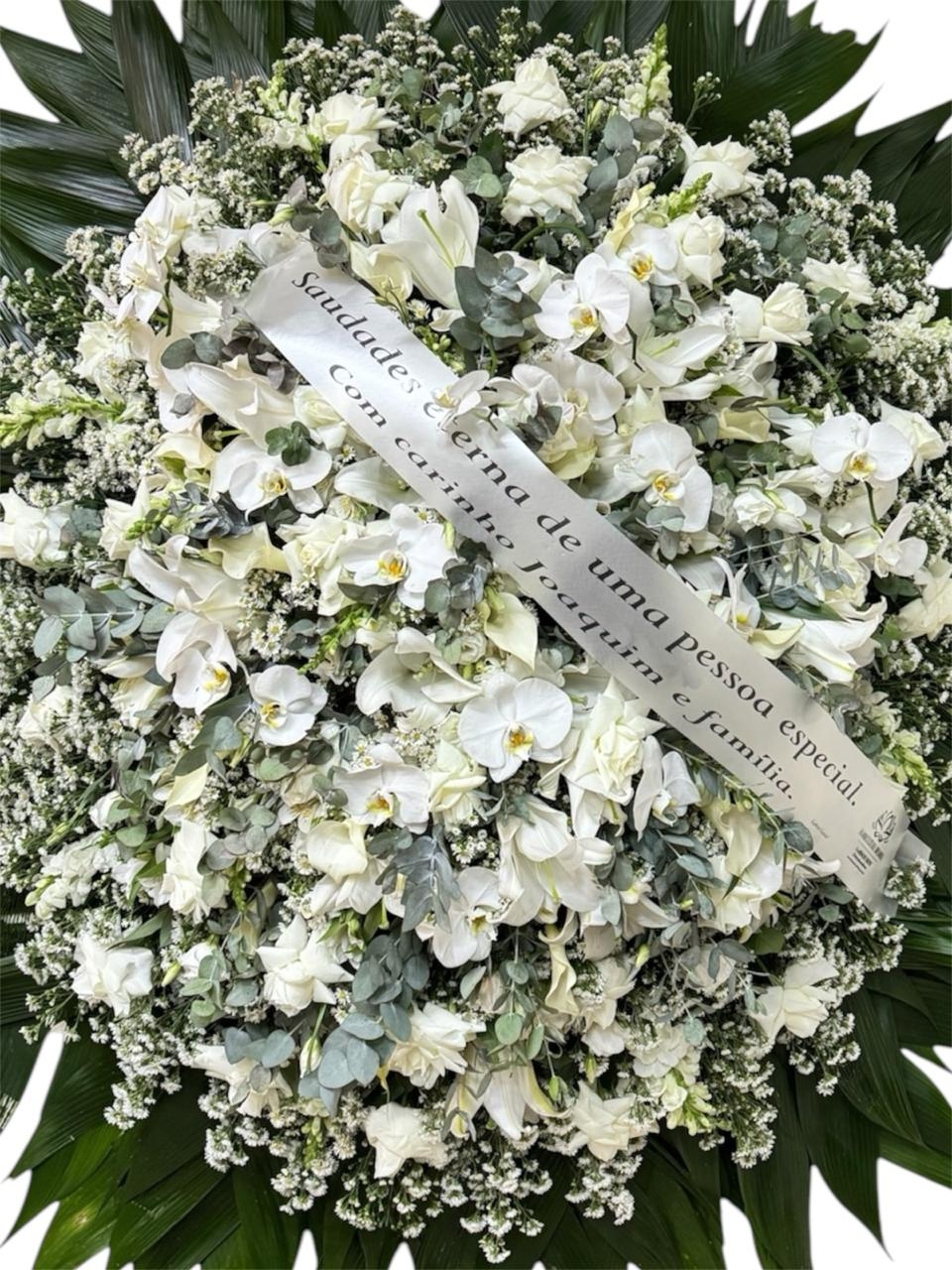 Coroa de Flores Presidencial com detalhes Orquideas