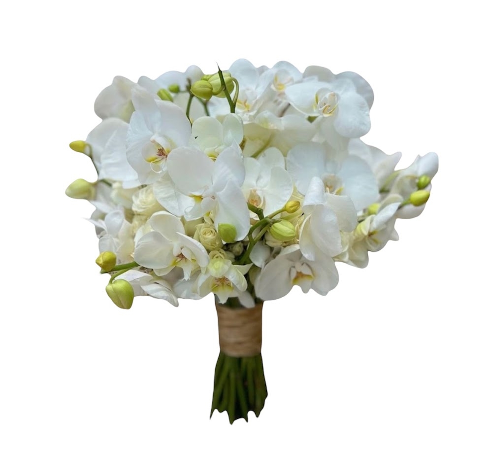 Buque de Noiva Pureza com Orquideas Brancas