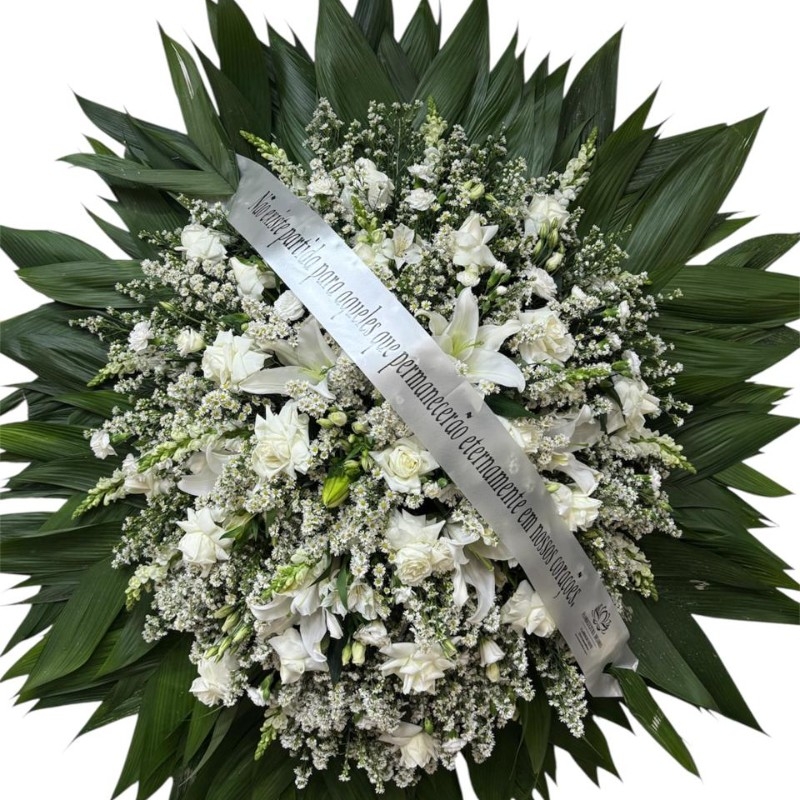 Coroa de Flores - Flores Nobres - Premium - Tons Brancos