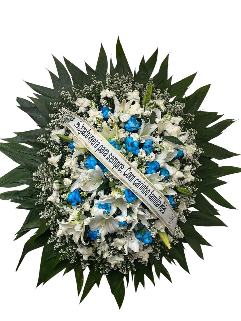 Coroa de Flores - Flores Nobres -Luxo - Tons Azuis