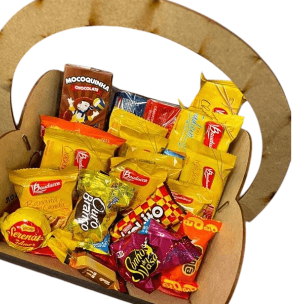 Mine Cesta de lanche com 20 itens