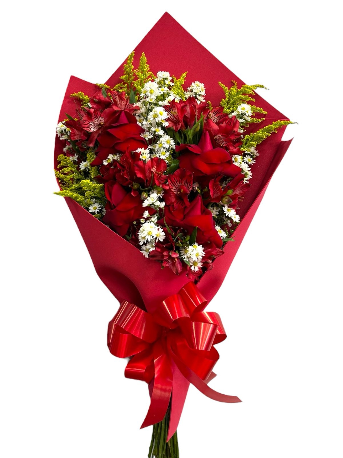 Braçadinha de 04 Rosas Vermelhas - Mine Buquê