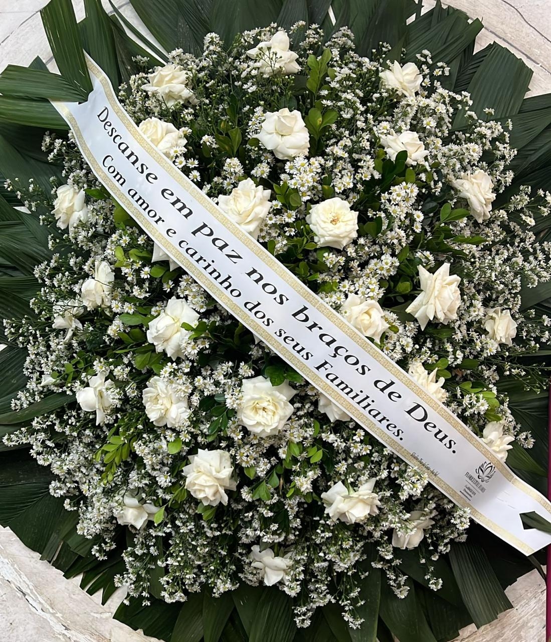 Coroa de Flores - Tradicional - Branca