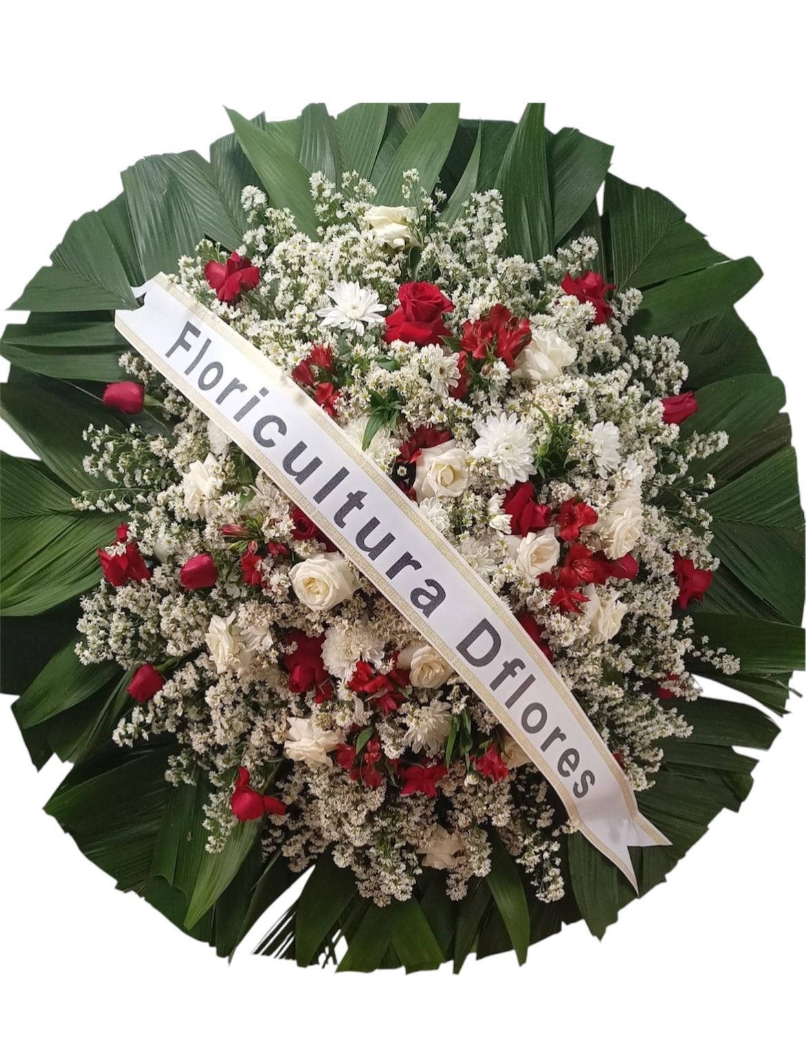 Coroa de flores - Tradicional - Tons Vermelhos